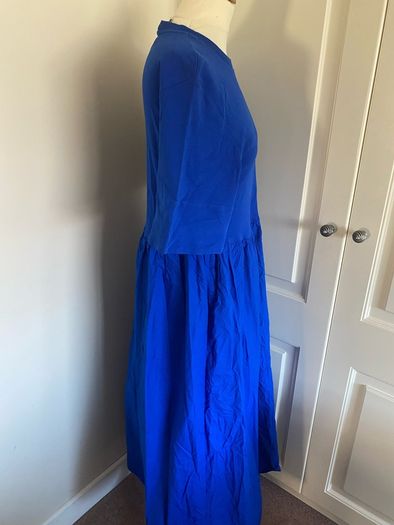 Cos blue cotton dress size S (10-12) with pockets