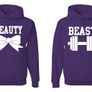Cute Matching Beauty Beast Couples Hoodies Image 7