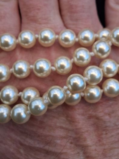 Kenneth Jay Lane 36" Pearl Necklace(With Pouch and COA)