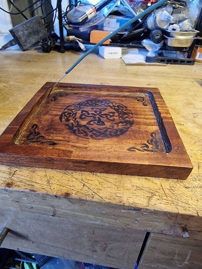 handcrafted large incense stick holder.
