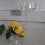 New beautiful red wine vintage long stemmed glass Image 2