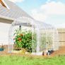 6m Garden Tunnel Greenhouse tunnel greenhouse 195x295x195cm galvanized steel frame, 150 g/m PE cover transparent Image 4