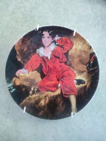 Lovely Hinging Small Plate  Of (( The Red Boy )).