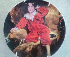 Lovely Hinging Small Plate  Of (( The Red Boy )).