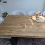EZ Living Chestnut Oak Davos Dining Table and Bench Image 3
