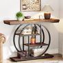 Narrow Console Table, 105 x 30 cm, Hallway Table with 4 Shelves Image 6