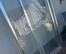 Shower Tray and Sliding Shower door + Glass pane
