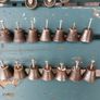 Cupboard door knobs/handles + antique brass castors + brass doorknobs Image 3