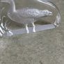 Wedgwood Full Crystal Glass Canadian Goose Paperweight Slab Image 2