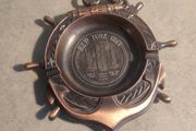 New York City Ashtray Statue of Liberty, World Trade Center, Empire State metal and copper effect could used as wall hanging decor. is 6 inches