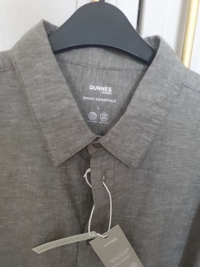 Linen & Cotton Blend Shirt Large