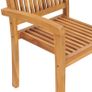 Stacking Garden Chairs 8 pcs Solid Teak Wood Image 3