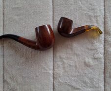 2 x Vintage Tobacco Pipes one very rare small pipe