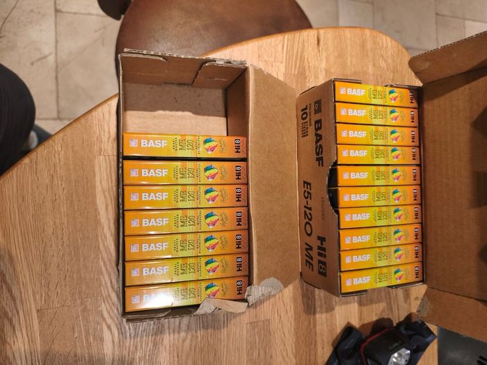 37 x Brand New Sealed Blank 8mm & Hi8 Video Tapes (Fuji / BASF)