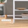 Console Table, 3-tier Hallway Table with Drawer and 2 Open Shelves, Retro Entry Table for Shoe Storage, White Image 4