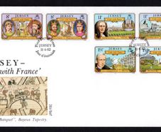 1982 Jersey Links with France Commemorative Stamps First Day Cover (FDC)
