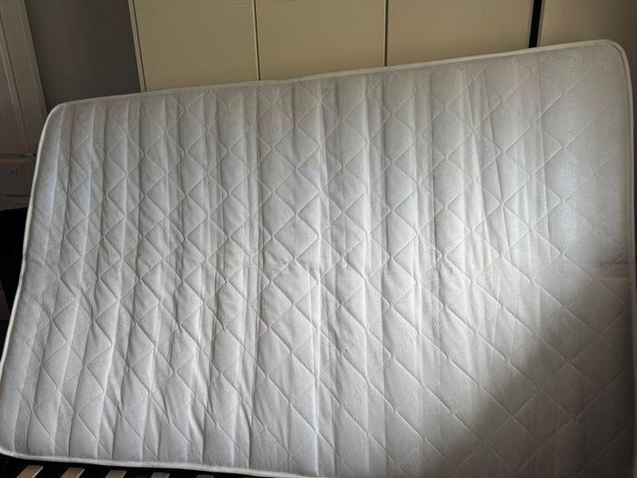 free 2 bed double with mattress and side tabel