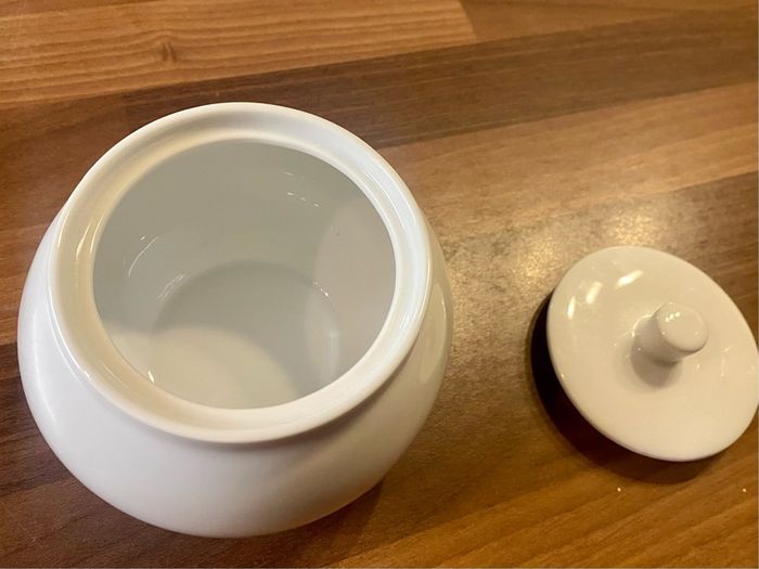 White Dunnes Sugar Bowl