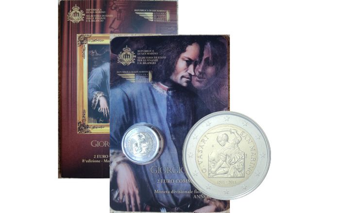 San Marino 2 Euro Brilliant Uncirculated Coin 2011 - Giorgio Vasari