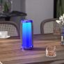 Hoco HC8 - Pulsating Colrful Luminous Wireless Speaker, Bluetooth V5.0, Battery Capacity: 1800mAh, Music Time Up To: 4 Hours, Support Bluetooth, FM, TF card, U disk, TWS, AUX - Black Image 7
