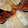 Brown Lace-Up Boots with Double Zip Image 3