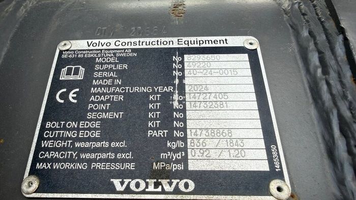 Volvo Digging Bucket - 0.92m3