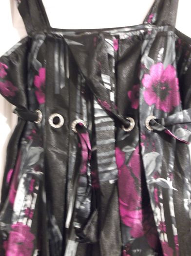 Heaven brand Pink and black floral design dress