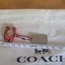 Coach Bag Charms/Tags / Silver & Red Metal/NEW Image 2