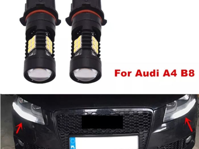 2x P13W led Bulbs PSX26W SP13W SH24W 15W LED Fog Daytime Running Light For Skoda Yeti 5L 508 For Audi A4 B8 (CA219x2)