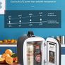 Mini Fridge Portable, 5 Liter/6 Cans Small Fridge Cooler, Quiet, USB+AC Power, Cmpact Mini Fridge for the Office, Bedroom, Car, Travel, Black Image 6