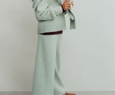Zara Girls Light Mint Green Knitted Co ord Set