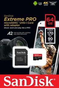 SanDisk Extreme Pro 64 GB microSDXC Memory Card