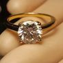 2.5 carat Moissanite Solitaire Ring set in 18kt Yellow Gold Vermeil High Quality Precious Metal Image 8