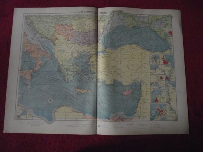 30 X Maps & Charts from Philip's Mercantile Marine Atlas of the World - Fourth Edition 1913