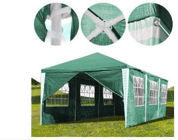 3 x 9 m Gazebo, Protection Party Tent, MaterialHigh-Quality Marquee Garden Tent with 8 Side Panels, Waterproof for Wedding, Party, Garden, Market