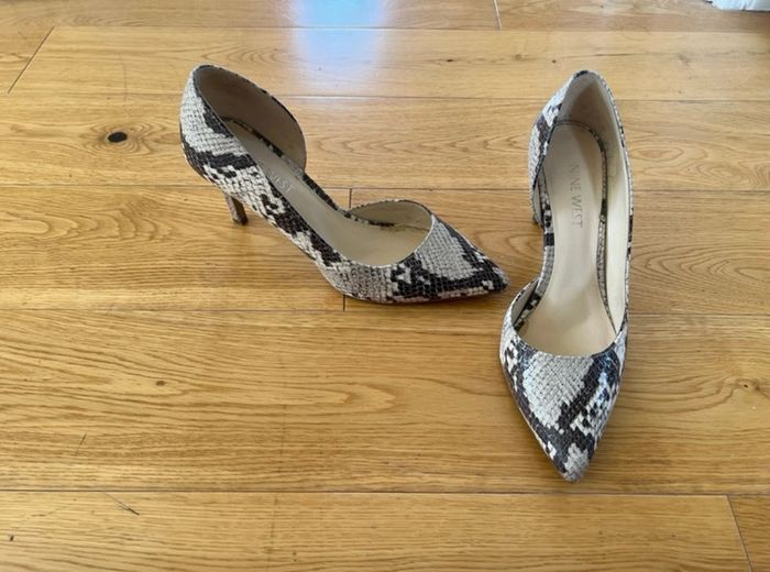 Snake print heels