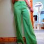 1960s Vintage Fusalp bright green wide leg tailored trousers Image 2