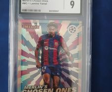 2023 24 Topps Merlin UEFA Lamine Yamal ROOKIE Chosen Ones CGC 9 MINT  FC Barcelona