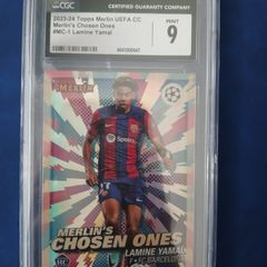 2023 24 Topps Merlin UEFA Lamine Yamal ROOKIE Chosen Ones CGC 9 MINT  FC Barcelona