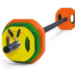 UFW  20Kg Coloured Rubber Studio Barbell Set