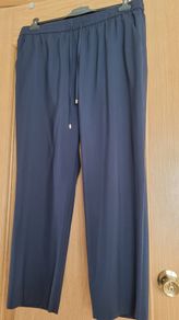 New ESCADA Trousers, Navy, UK 16