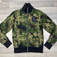 Vintage Y2K Nike Brazil Canarinhos Camo Bomber Jacket Mens Small