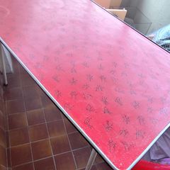 1950s Original Vintage Red Formica Table