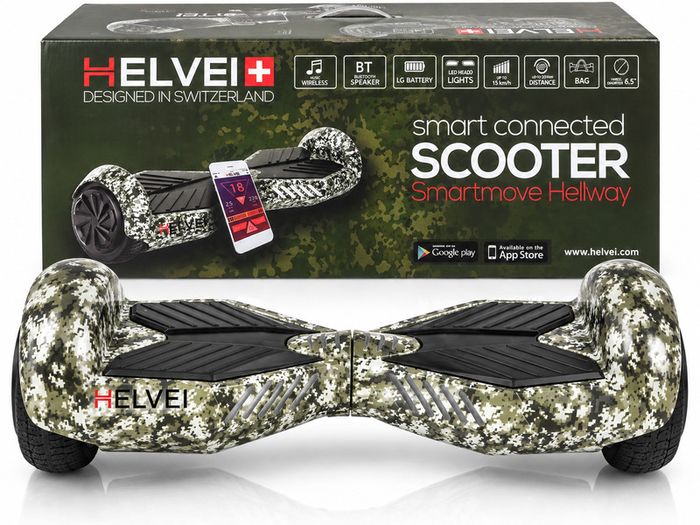 HELVEI 6.5 inch Camo Hoverboard and Hoverkart Bundle