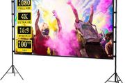 Screen with Stand Portable 100inch Projection Screen lejiada 16:9 4K HD Projections Movies Screen with Carry Bag for Indoor Outdoor Home Theater Backyard Cinema Travel