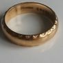9ct gold band size O1/2, 4.61g Image 2