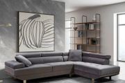 Modern 262cm Corner Chaise Sofa  Grey Velvet