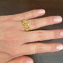 Ring chain silver 925 gold plated Image 3