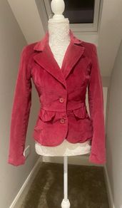 jacket pink cord like velvet