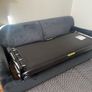 Made.com Orson 3 seater sofa-bed in midnight blue velvet Image 7